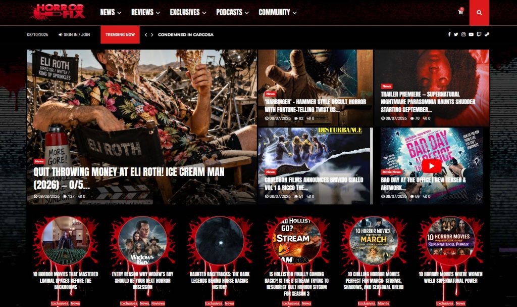 HorrorFix Website